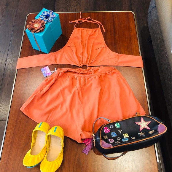 Salt Canyon Romper/Halter Top and Shorts with Ring - Picture 4 of 5